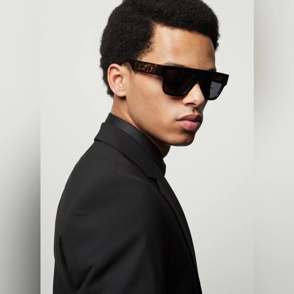 New Versace 4430U Sunglasses GB1/81 - Black - Polar Dark Grey